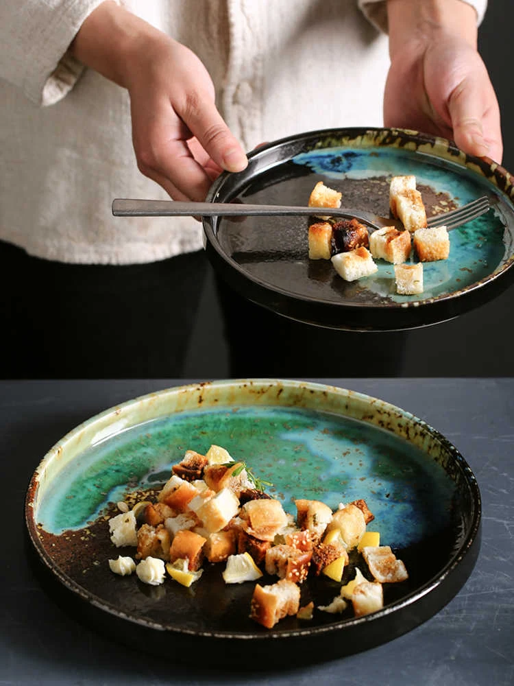 Creative Round Ceramic Plate Household Fruit Salad Dish Serve your favorite meals in style This elegant dish is perfect — photo 3