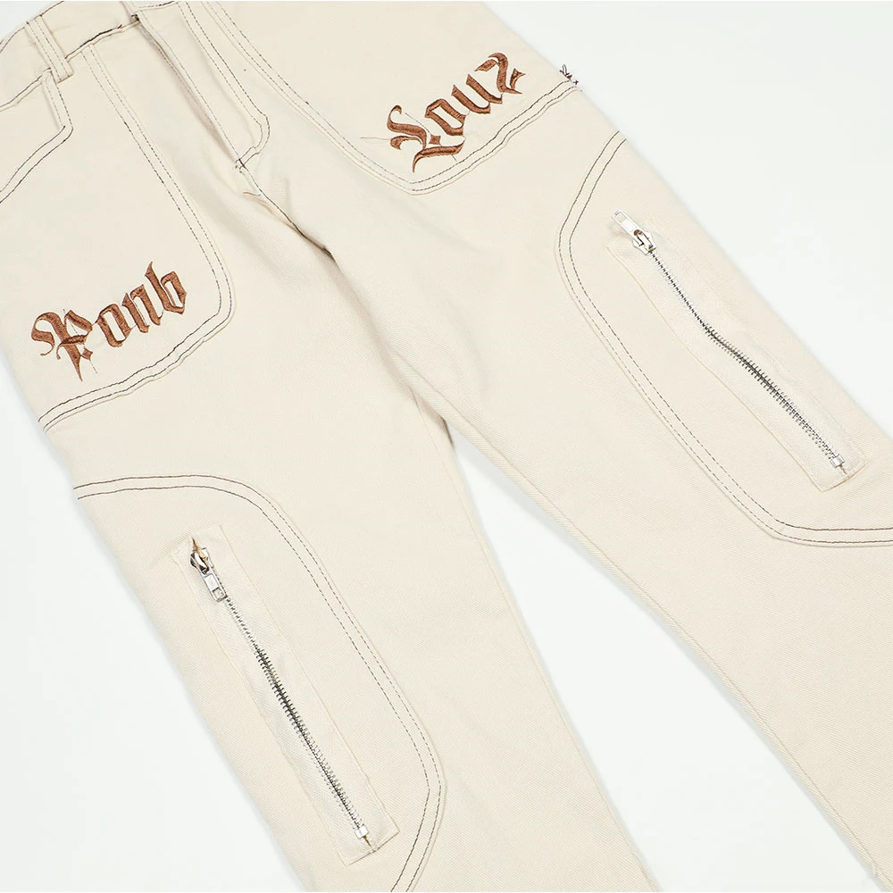 American Fashion Brand Jeans mit Mehrfach Taschen und Patches für Individualität. Stilvolle Jeans für einen einzigartigen Look — foto 8