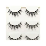 Handmade Natural Cross False Eyelashes with Japanese Cotton Thread Stem, Nude Makeup, Realistic 3D False Eyelashes for a — photo 4