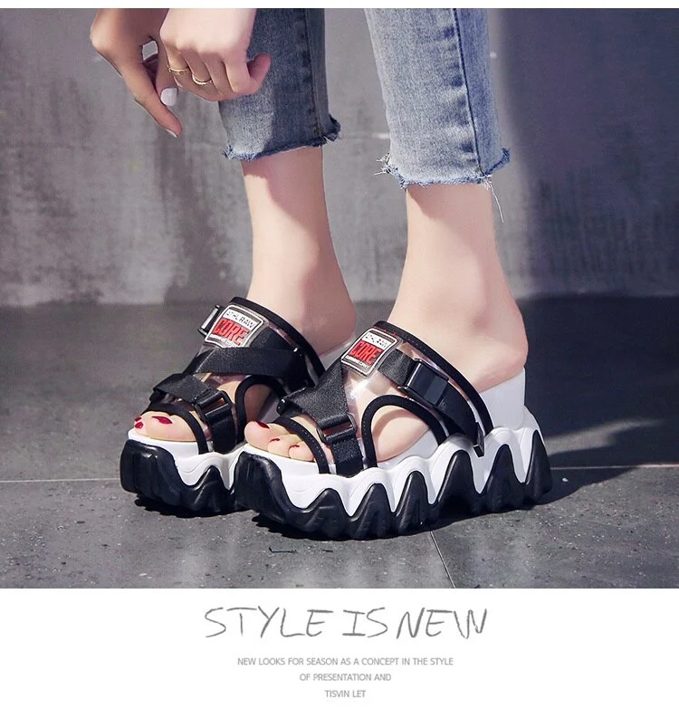 Title 5, Womens Thick-Soled Sandals and Slippers for Ou...