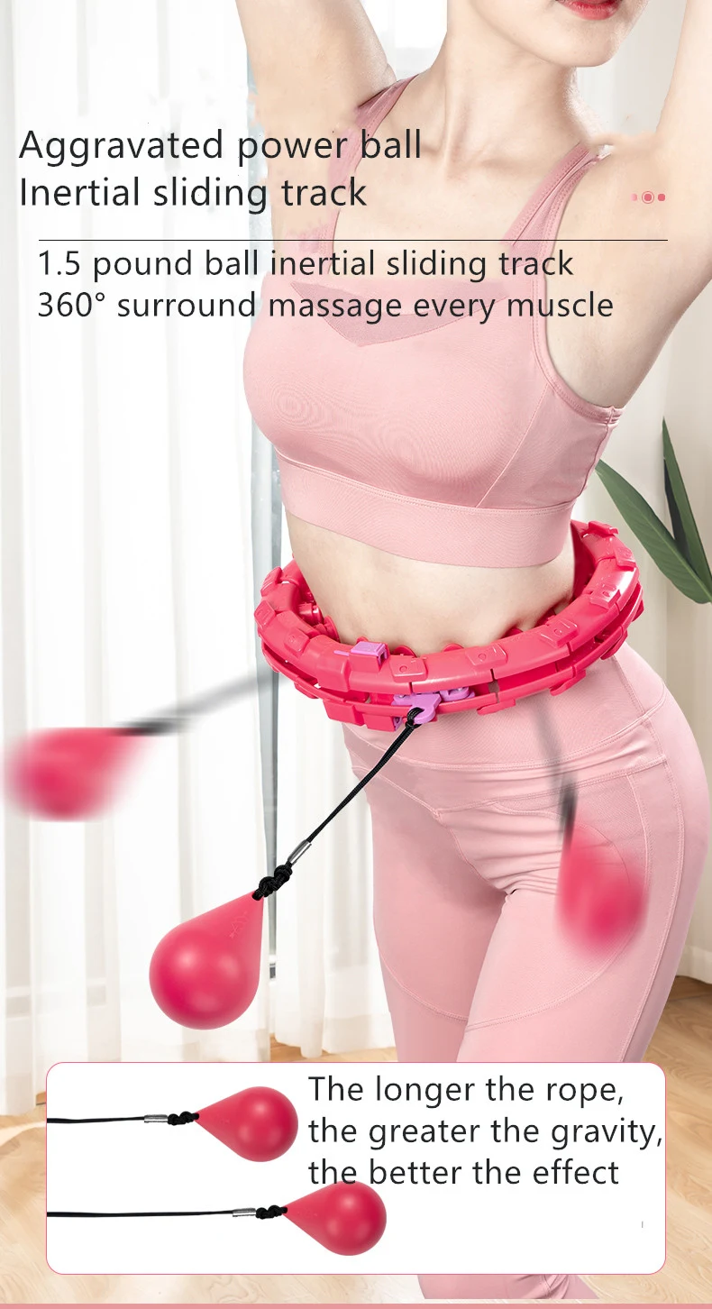 Anel Esportivo Yoga Fitness em Casa Inteligente Não Cai Cintura Ajustável Abdominal Perda de Peso Anel — foto 7