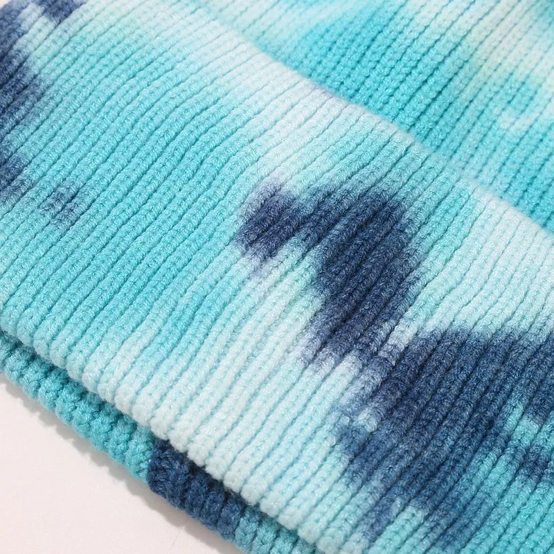 Title 1, Tie-dyed Knitted Hat Ladies Outdoor Warm Core-s...