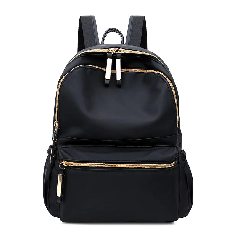 Mochila Oxford Impermeável Feminina Preta Bolsas Escolares Resistente à Água Design Moderno Conforto e Organização Perfeita Para Uso Diário — foto 3