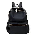 Mochila Oxford Impermeável Feminina Preta Bolsas Escolares Resistente à Água Design Moderno Conforto e Organização Perfeita Para Uso Diário — foto 3