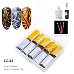 Adesivos de transferência para unhas Transforme suas unhas com designs incríveis e fáceis de aplicar. Perfeitos para nail art criativa. — foto 21