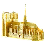 Quebra-cabeça de metal Notre Dame de Paris para construir e exibir. Desfrute deste modelo 3D, ideal para presentes, decoração e colecionadores. — foto 4