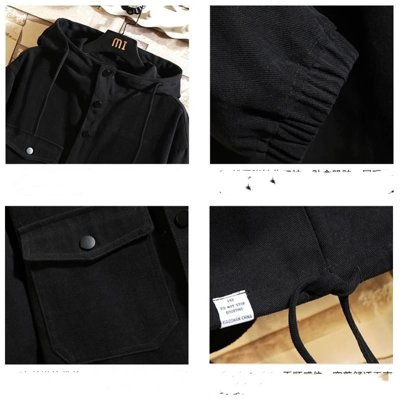Title 5, Giacca Cargo da Uomo con Cappuccio e Mezza Zip,...