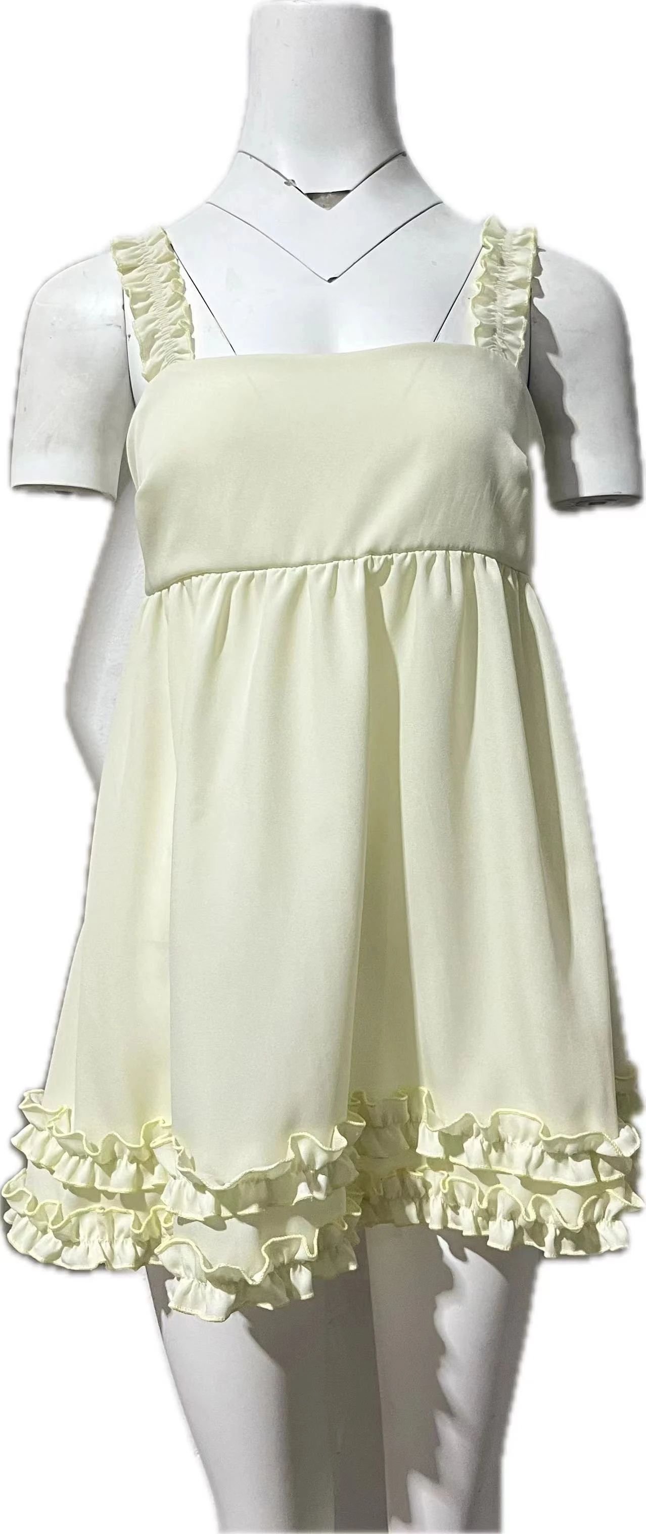 Title 1, Wear Tube Top Backless Ruffled Strap Dress
