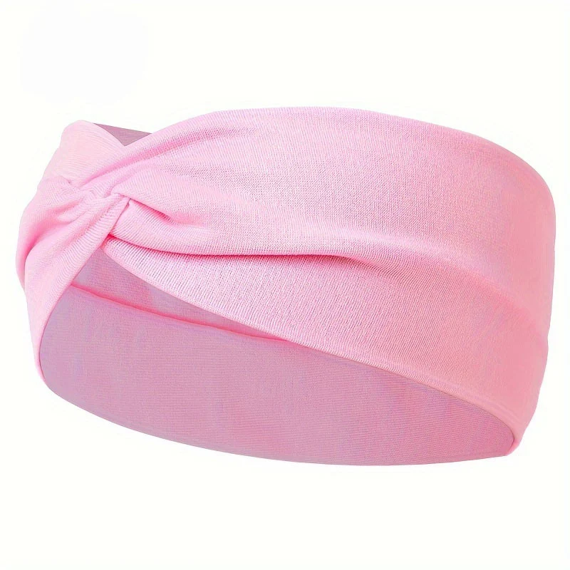 Title 18, Pure Color And Knotted Hair Band Elastic Wide H...
