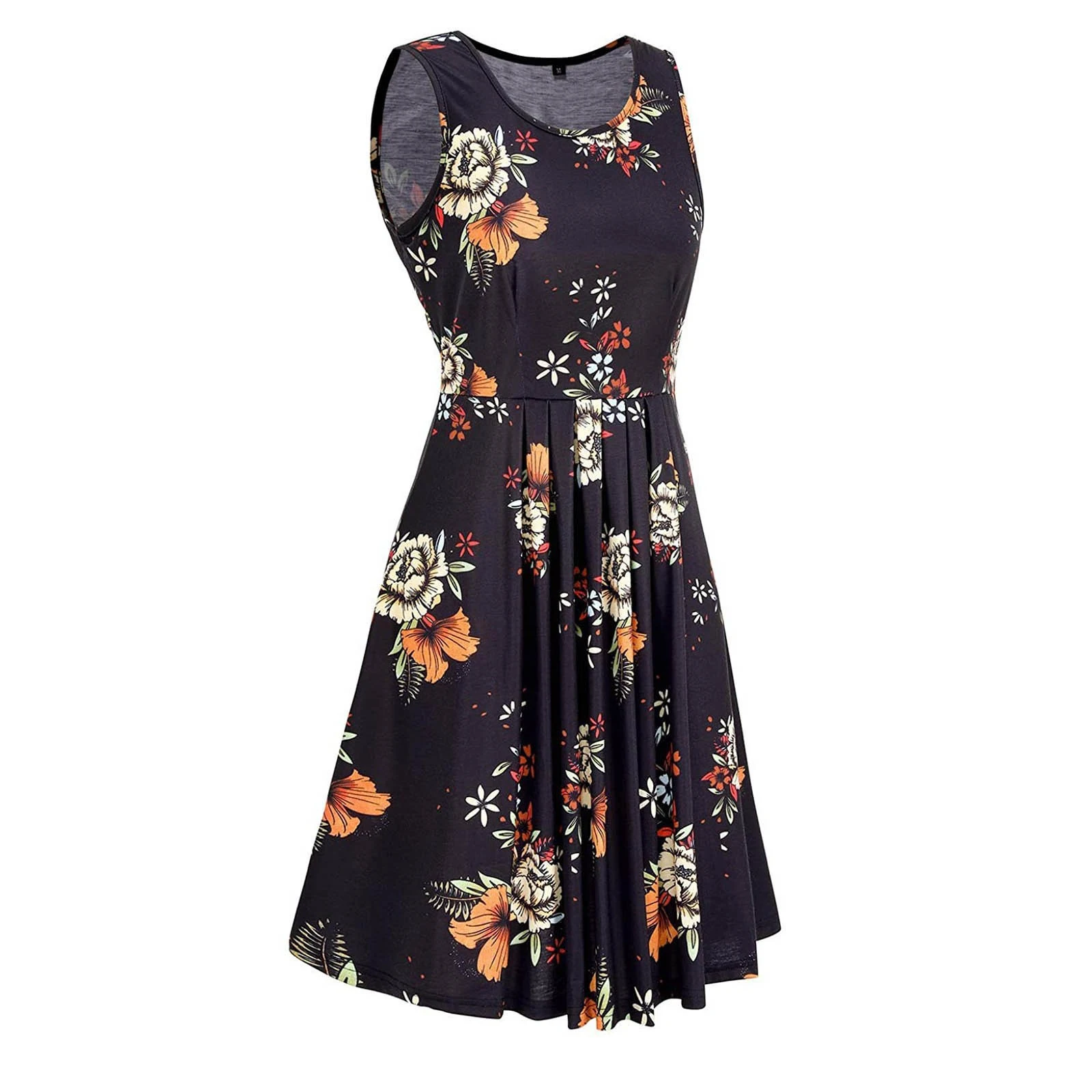 Title 12, Womens Sleeveless Flower Print Dress