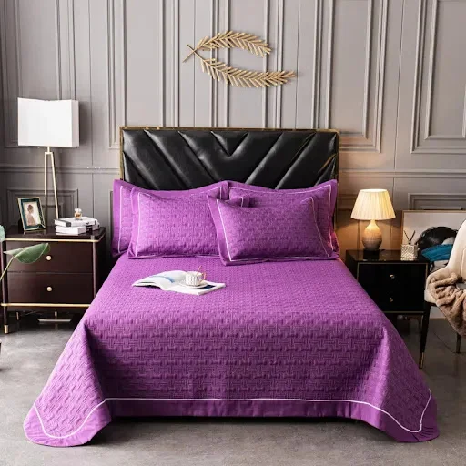 Title 42, Quilted Padded Continental Bed Cover Three Piec...