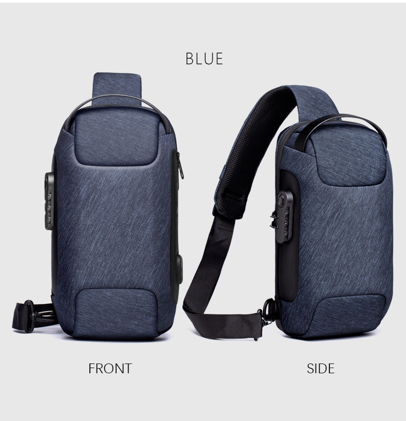 Title 10, Waterdichte USB Anti-diefstal tas Heren Oxford ...
