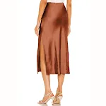 Saia Feminina Cintura Alta Elástica com Fenda, Conforto e Estilo em Uma Só Peça, Perfeita para um Visual Moderno e Elegante, Ideal para Diversas Ocasiões. — foto 5