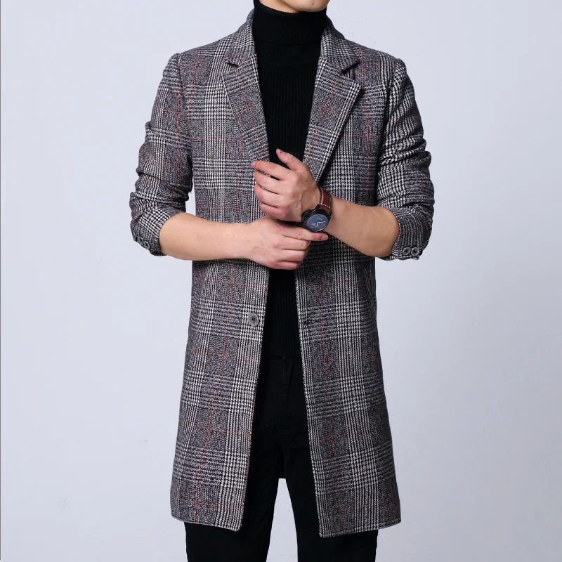 Men's Mid-length Coat Youth Plus Size Jacket Warm Winter Wear Stylish Comfort Fit Modern Casual Design Perfect for Cold — photo 1