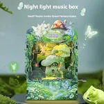 Caixa de Música Paisagem Urbana Puzzle 3D de Madeira Monte e ouça melodias! Um presente criativo e relaxante para amantes de quebra-cabeças e música. — foto 12