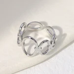 Anel de aço titânio feminino com formato de folha e amor, delicado, durável e ideal para expressar sentimentos com elegância. — foto 28