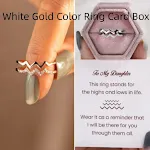 White Gold Color Ring Card Box