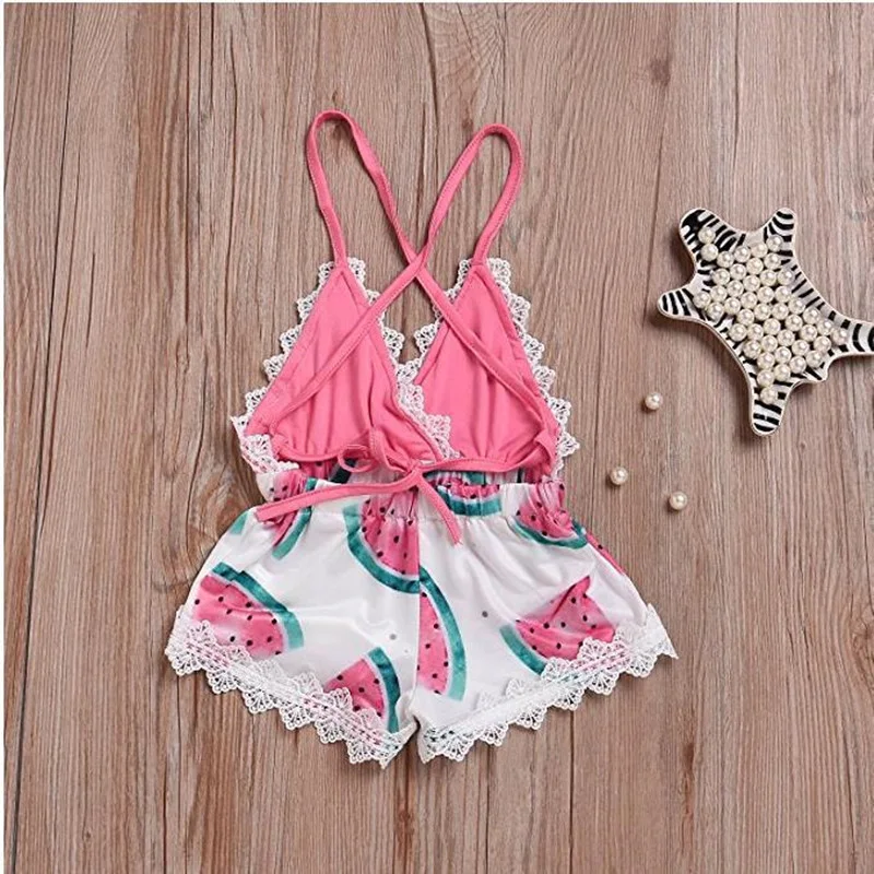 Title 3, Wassermelonen-Spitzen-Halter-Romper – Sommerlic...