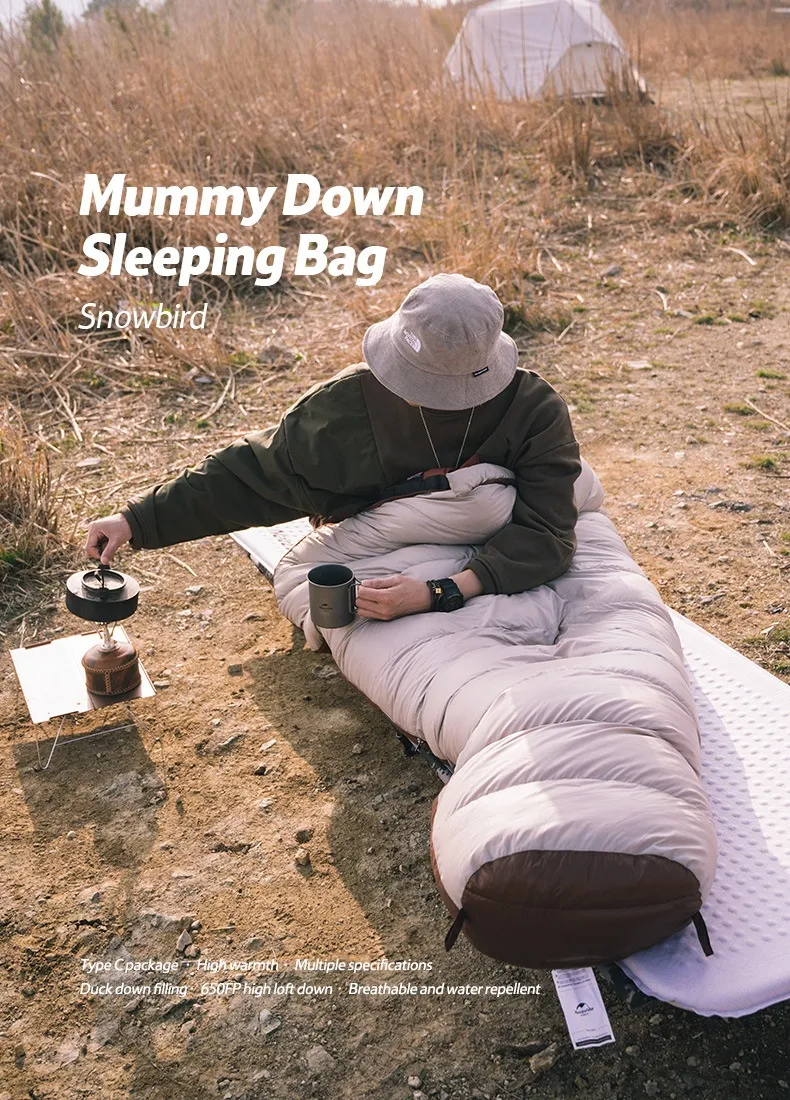Title 6, High Down Feather Sleeping Bag for Ultimate Com...