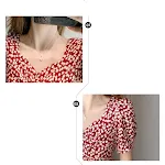 Retro lange rok met pofmouwen en een slanke taille. Creëer een elegante en flatterende look. Perfect voor een chique uitstraling. — foto 4