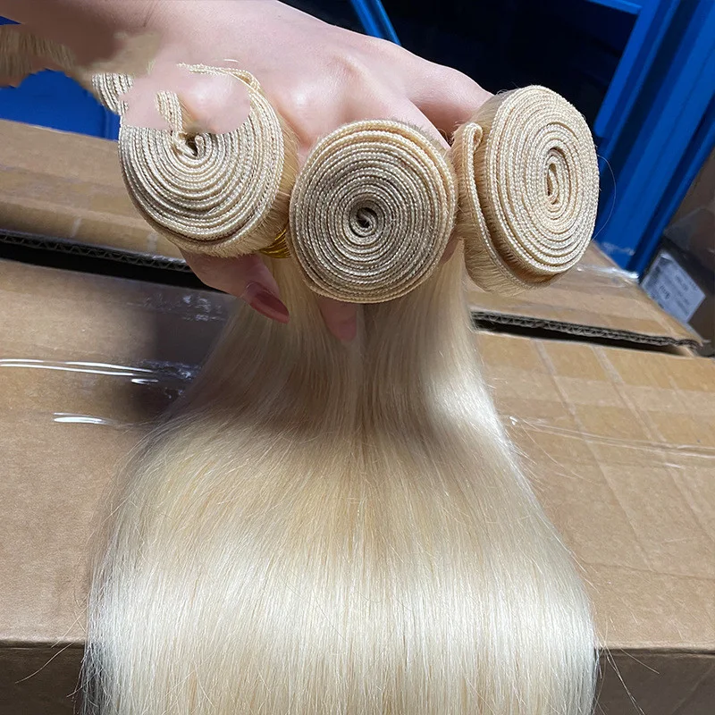 Cortina de Cabelo Liso Osso Falso Dourado — foto 5