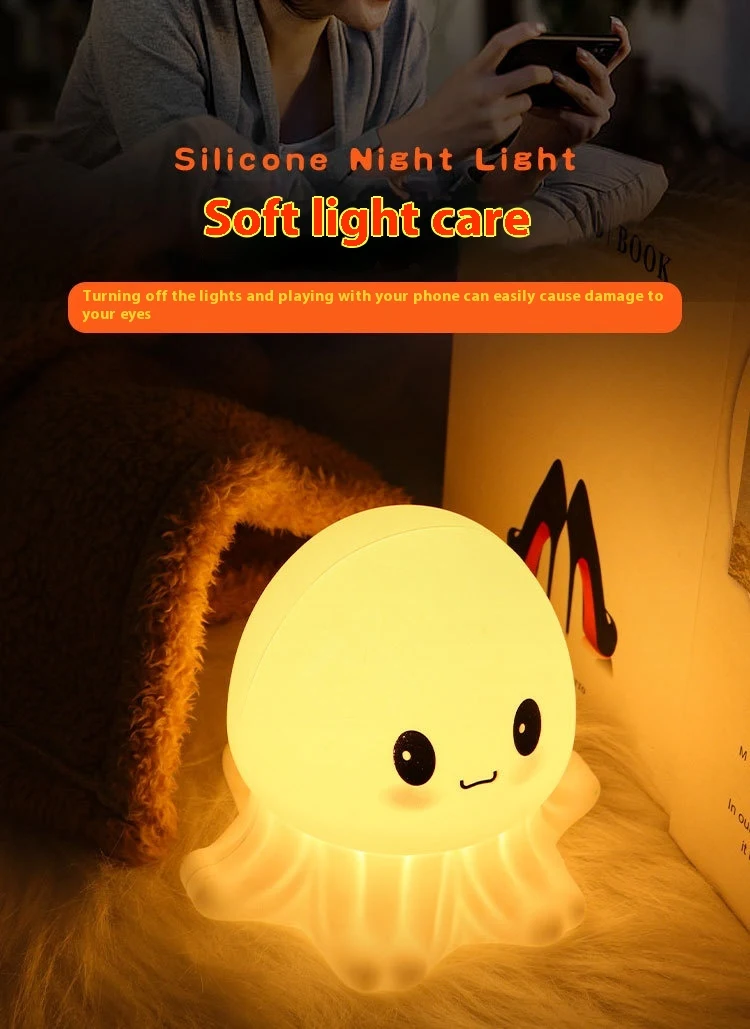 Title 4, Jellyfish KT-C Creative Octopus Silicone Sleepi...