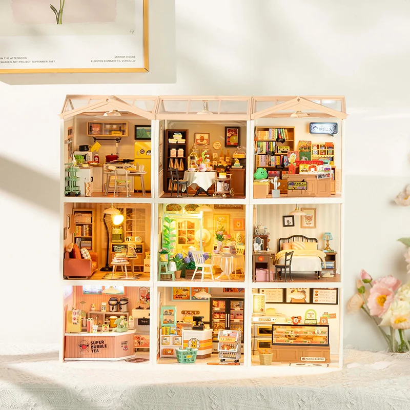 ROBOTIME Kit Casa Miniatura DIY Casinha de Bonecas Modelo Criativo Presentes de Aniversário para Adultos Crianças — foto 12