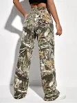 Pantaloni donna in denim stampato casual e ampi. Goditi il comfort e lo stile con questi pantaloni in jeans larghi, perfetti per tutti i giorni. — foto 12