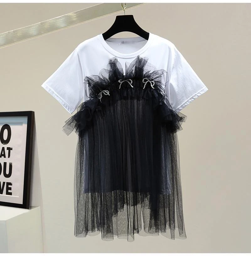 Title 5, Mid-length Short-sleeved T-shirt Loose Slimming...