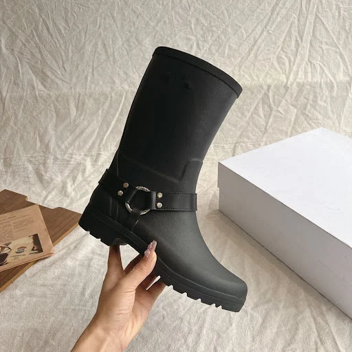Title 22, Waterproof Below The Knee Buckle Knight Boots –...
