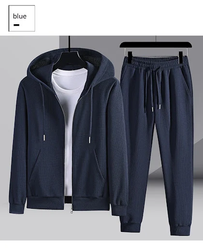 Title 5, Waffle Couple Hooded Sportswear Set, designed f...
