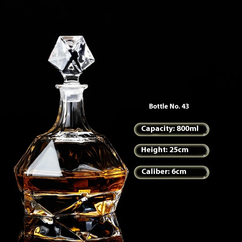Household Sealed Crystal Glass Wine Bottle With Lid. Preserve flavor, airtight and elegant, ideal for storing wine and s — photo 17