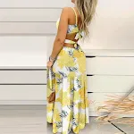 Women's Elegant Sleeveless Printed Lace-up Dress — photo 3