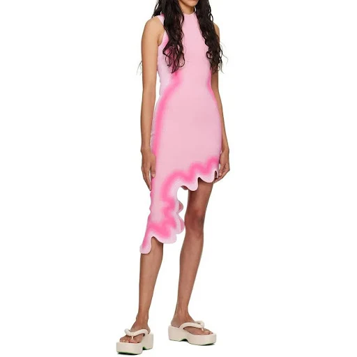 Title 30, Womens Irregular Tie Dye Printed Sleeveless Kn...