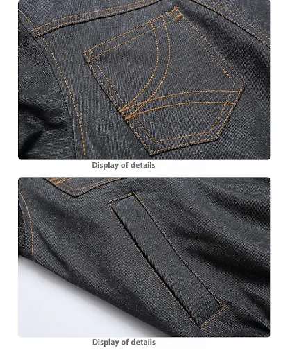 Title 4, Jaqueta masculina folgada de jeans deconstruído...