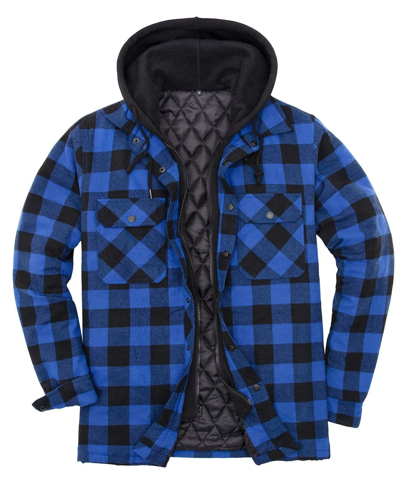 Men's Thickened Cotton-padded Plaid Long-sleeved Coat. Stay warm and stylish this winter with this comfortable and durab — photo 3