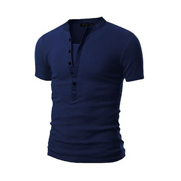 Camiseta masculina com costura no decote, mangas curtas e modelagem slim, ideal para um visual moderno e elegante. — foto 3