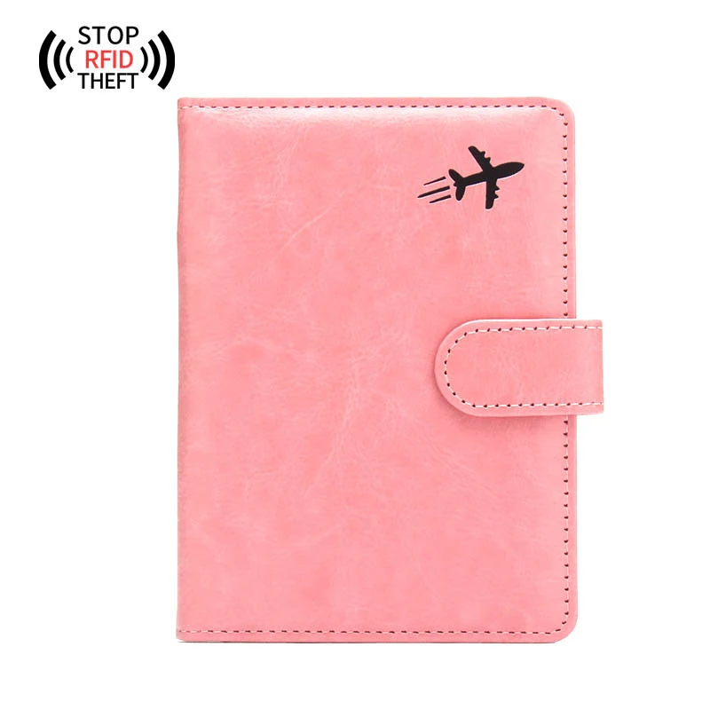 Anti-theft Swipe Passport Leather Ticket Clip Buckle Multi-card Flight Wallet Secure Travel Protection. — photo 5