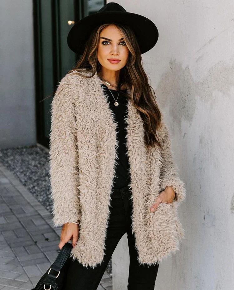 Title 6, Womens Woolen Yarn Autumn Winter Coat. Stay wa...