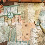 Diário Floral Vintage Europeu Série Museu Renda para Decoração Colagem. Perfeito para artesanato e projetos artísticos com design clássico. — foto 12