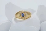 Anel de zircônia S925 em prata esterlina, um presente perfeito e duradouro. Elegância e brilho para mulheres, ideal para compromissos e uso diário. — foto 2