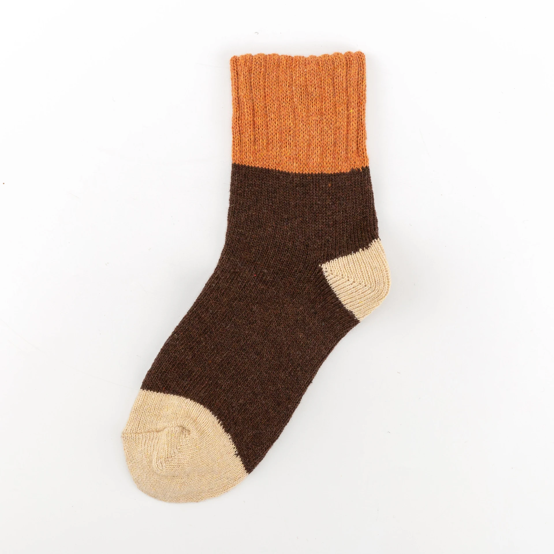 Title 7, Four-Color Stitching Thick Warm Rabbit Wool Socks