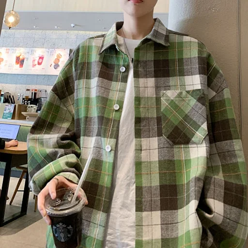 Title 7, Mens Plaid Shirt Long Sleeve Spring And Autumn...
