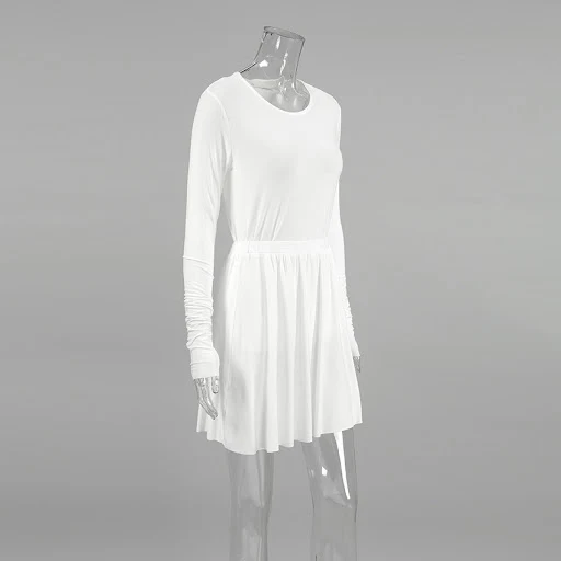 Title 17, Womens Knitted Slim-fit Stretch Long Sleeve Sh...