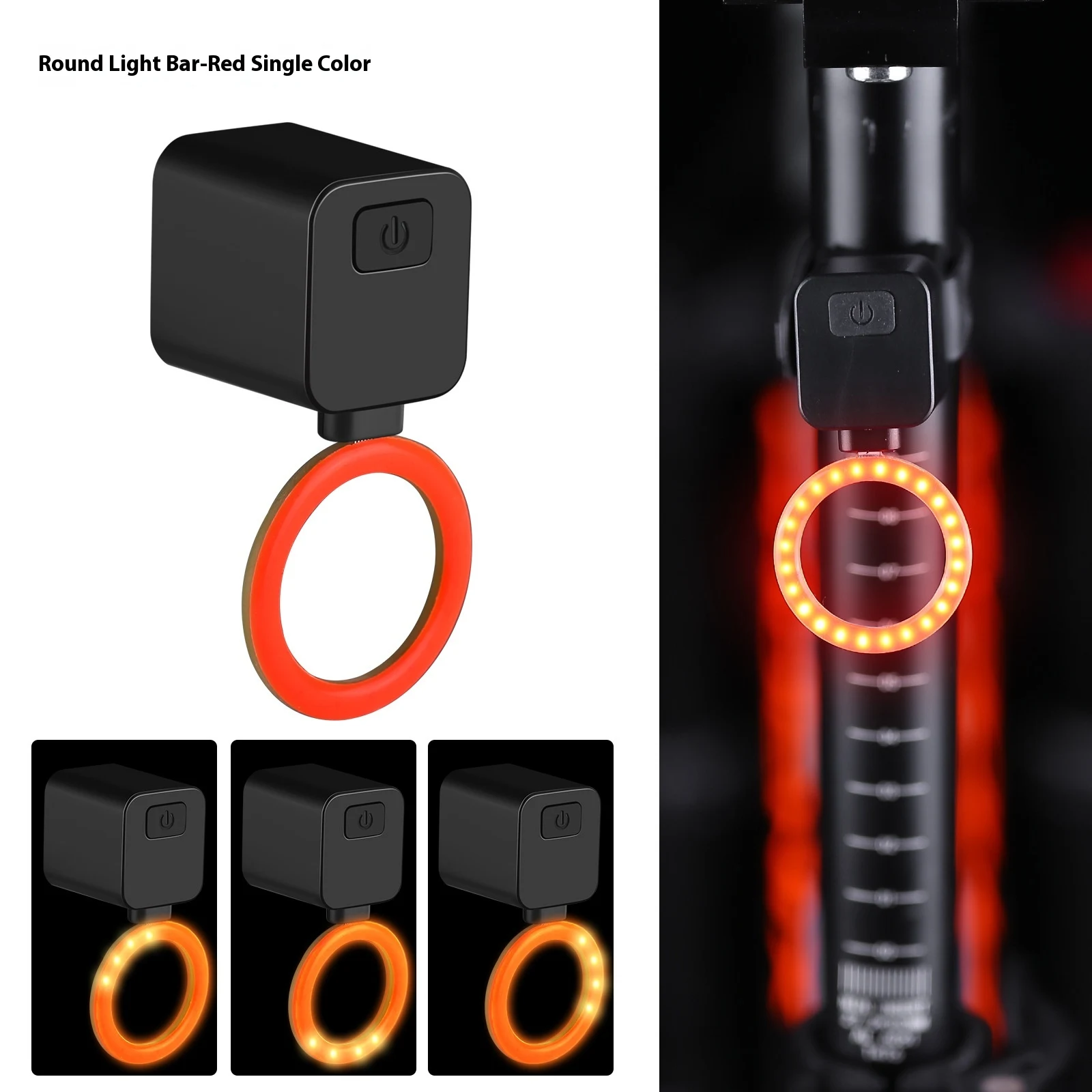 Lanterna Traseira de Bicicleta com Efeito Água Corrente Plug Luz Segurança Noturna. Aumenta a visibilidade e segurança em pedaladas noturnas. — foto 17