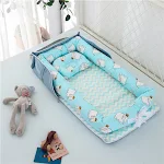 Katoenen draagbaar opvouwbaar babybedje voor pasgeborenen Zorgt voor veilig en comfortabel slapen, makkelijk mee te nemen, perfect voor thuis en op reis. — foto 14