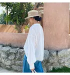 Camicia donna maniche lunghe in cotone francese, morbida e confortevole, ideale per ogni occasione, tessuto traspirante e durevole, un capo classico e versatile. — foto 15
