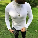 Turtleneck sweater knit sweater Crew neck pullover — photo 1