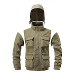 Outdoor windproof shell loose casual multi-pocket workwear jacket. Provides comfort and functionality for outdoor activi — photo 4