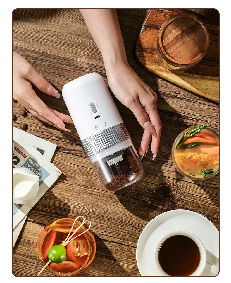 Title 1, Electric Coffee Bean Grinder USB Charging Mini ...